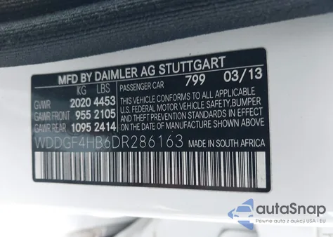 2013 Mercedes-Benz C 250 Sport из США, поврежденный, VIN WDDGF4HB6DR286163